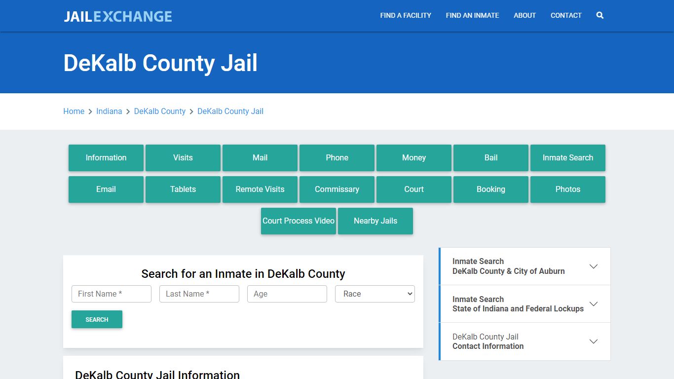 DeKalb County Jail Roster Lookup, IN, Inmate Search